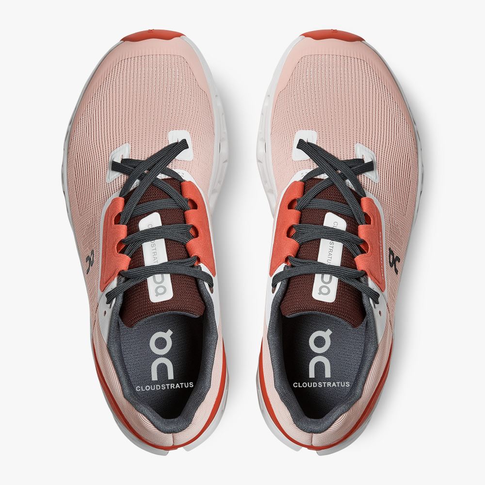 On Cloudstratus: Maximum Cushioned Running Shoe - Rose | Red ON95XF140 - Image 2