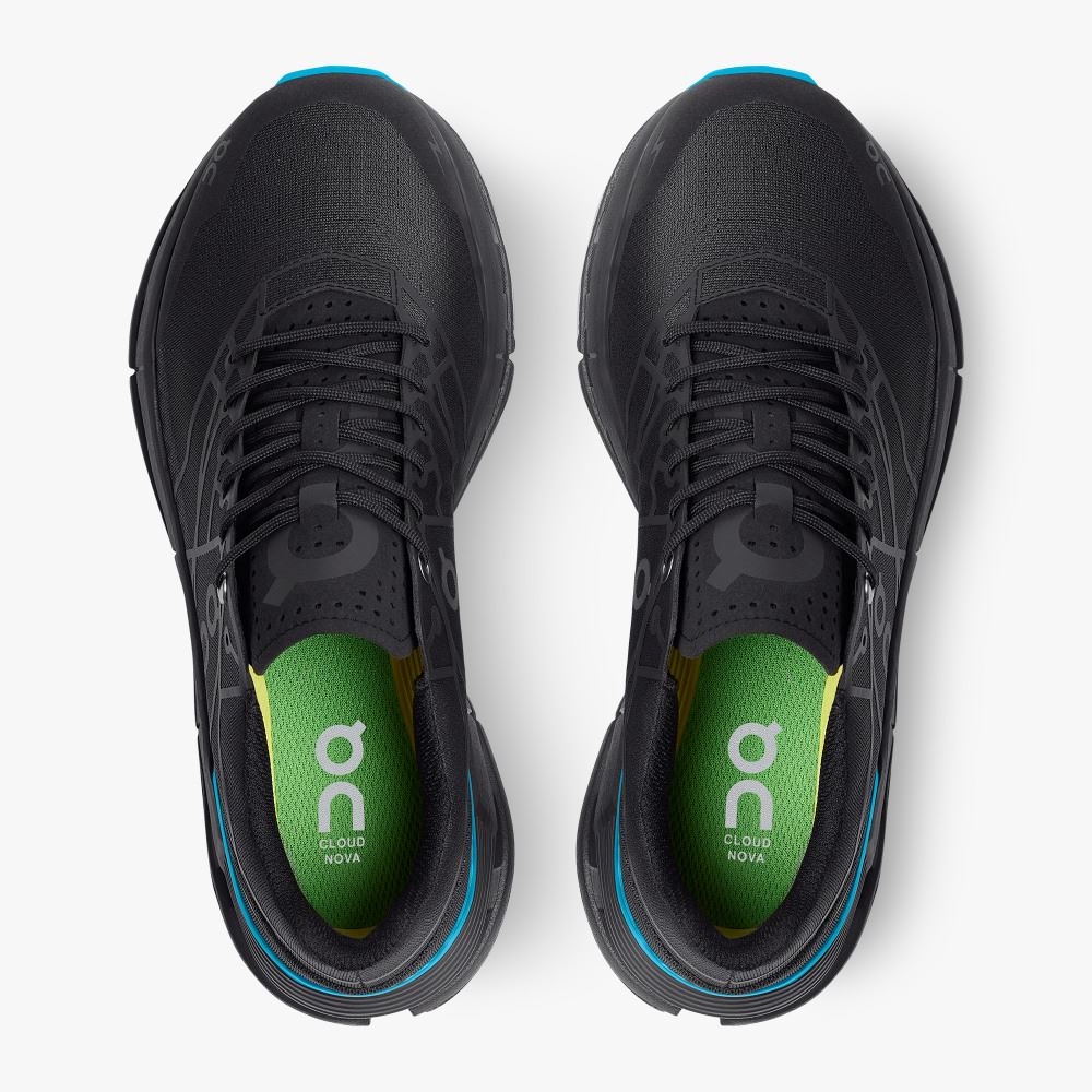 On The Cloudnova Z5: the new hybrid shoe - Black | Cyan ON95XF371 - Image 2