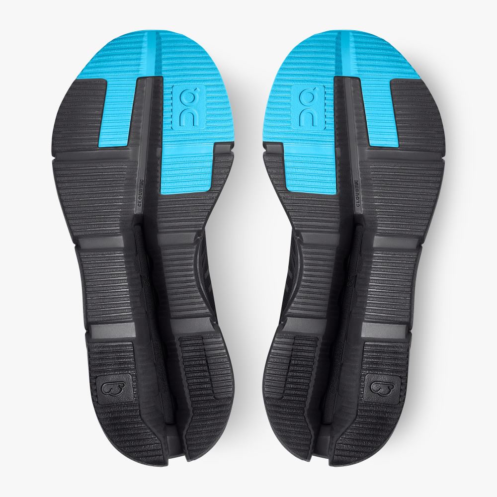 On The Cloudnova Z5: the new hybrid shoe - Black | Cyan ON95XF371 - Image 3