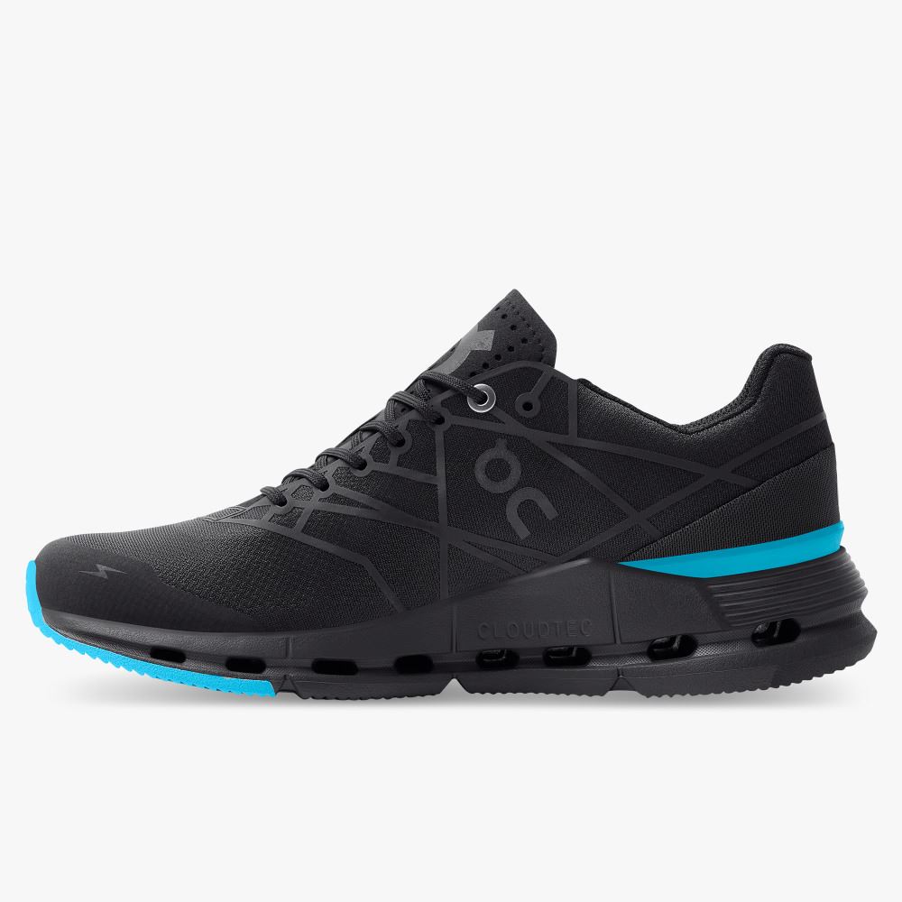 On The Cloudnova Z5: the new hybrid shoe - Black | Cyan ON95XF371 - Image 4