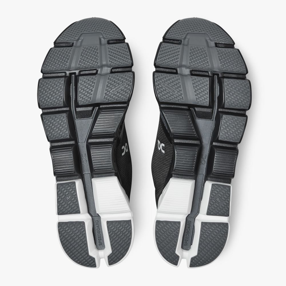 On Cloudflyer: Supportive Running Shoe. Light & Stable - Black | White ON95XF46 - Image 3