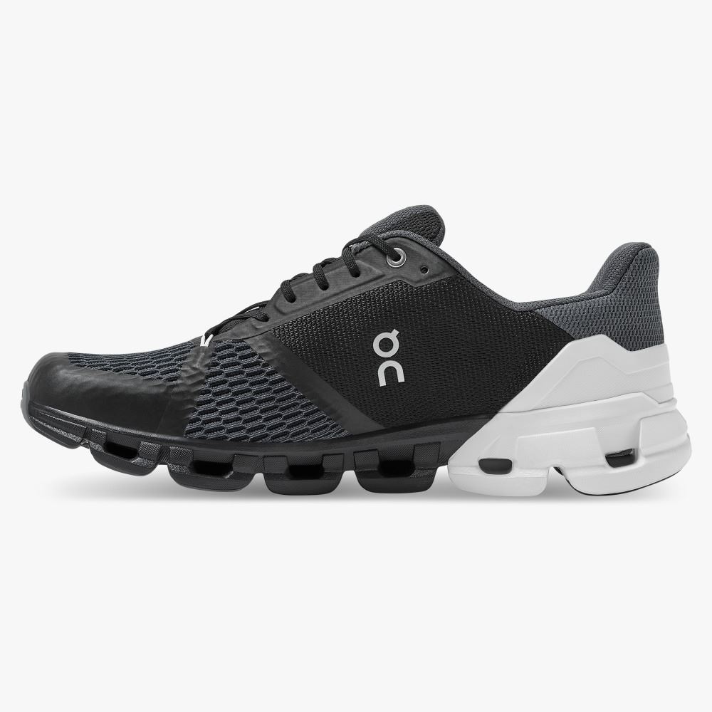 On Cloudflyer: Supportive Running Shoe. Light & Stable - Black | White ON95XF46 - Image 4