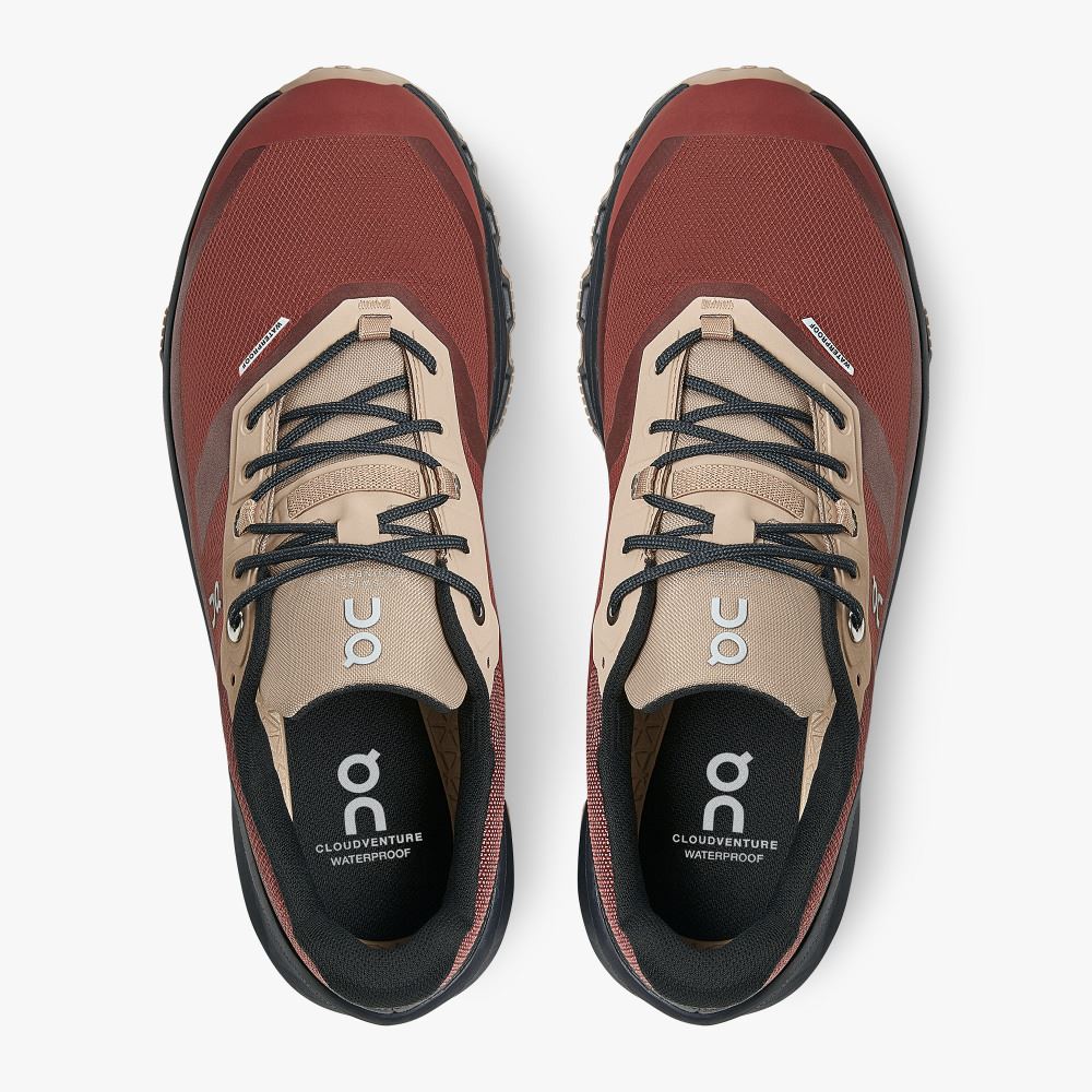 On Cloudventure Waterproof: Trail Running Shoe - Ruby | Magnet ON95XF110 - Image 2
