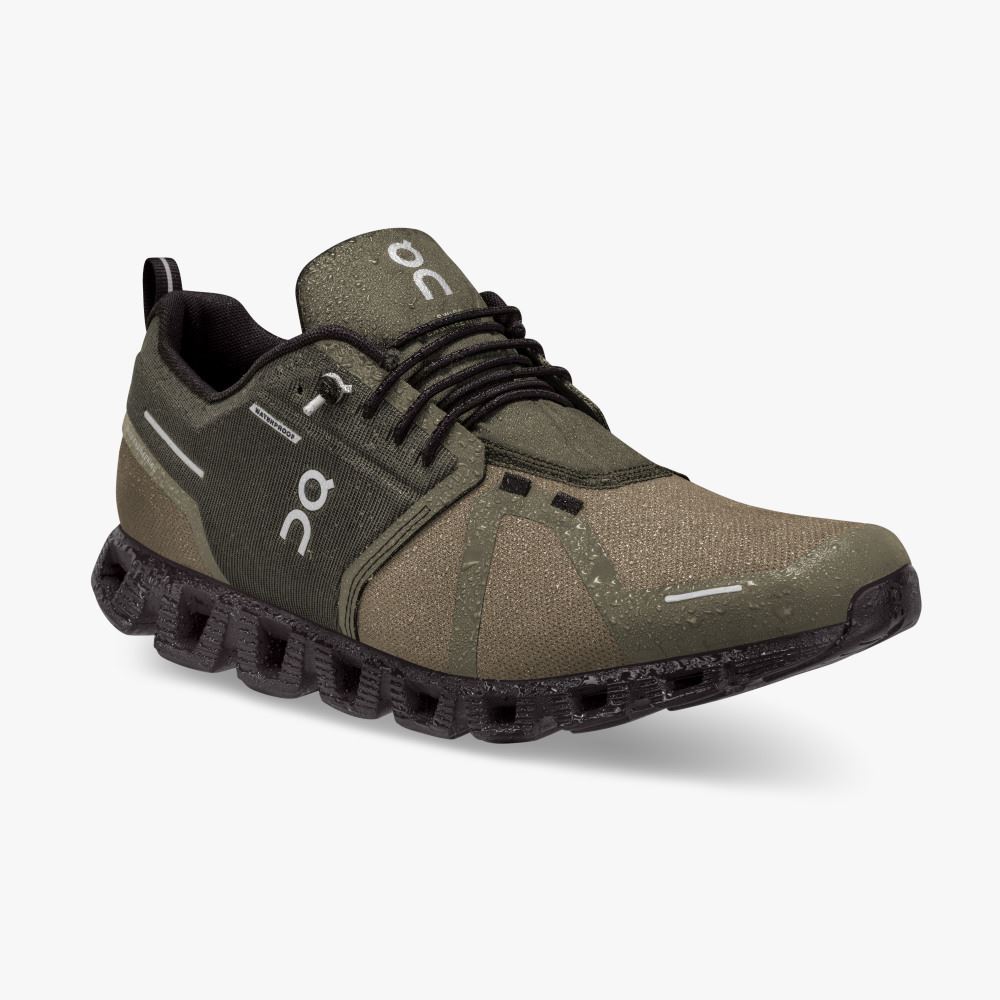 On Running 5 Waterproof - Lightweight Waterproof Running Shoe - Olive | Black ON95XF299 - Image 6