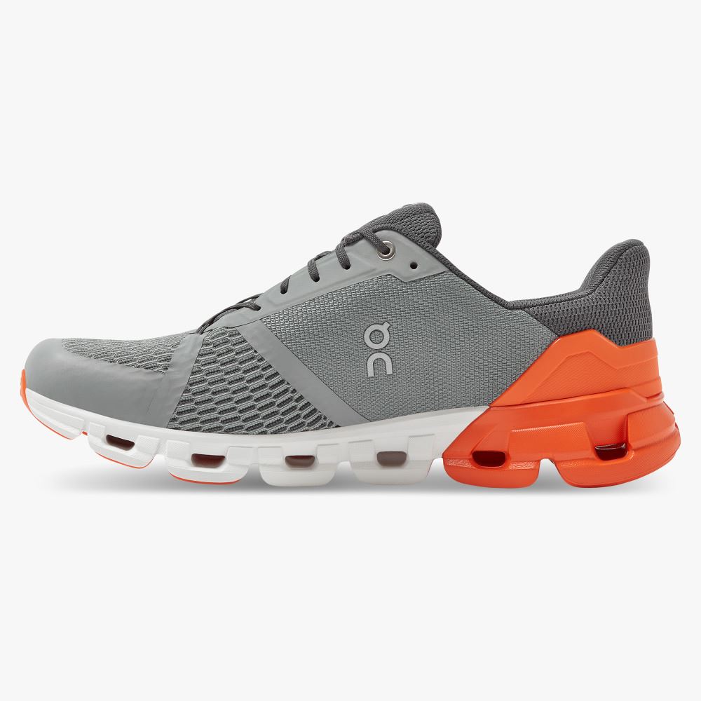 On Cloudflyer: Supportive Running Shoe. Light & Stable - Grey | Orange ON95XF47 - Image 4