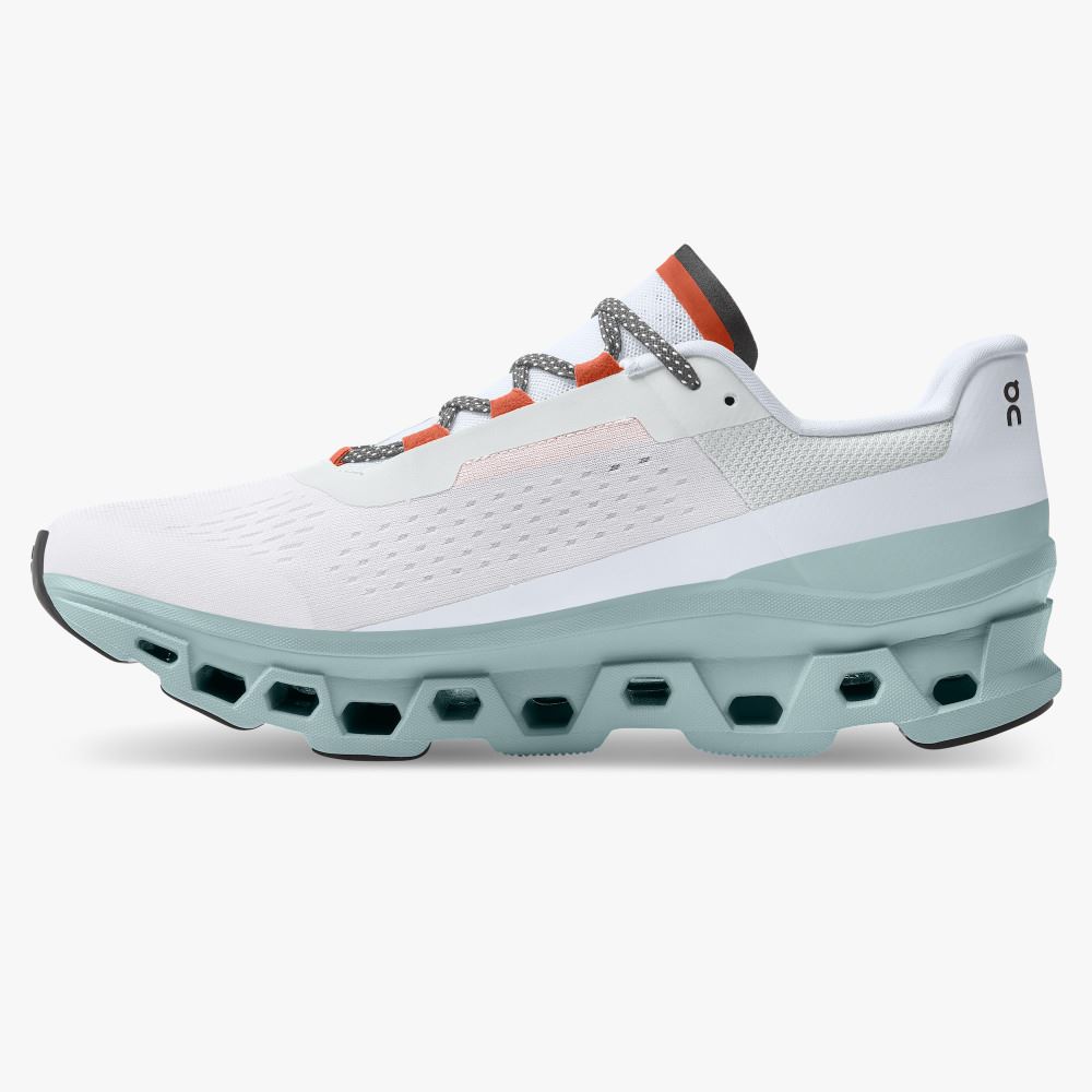 On The Cloudmonster: Lightweight cushioned running shoe - Frost | Surf ON95XF33 - Image 4