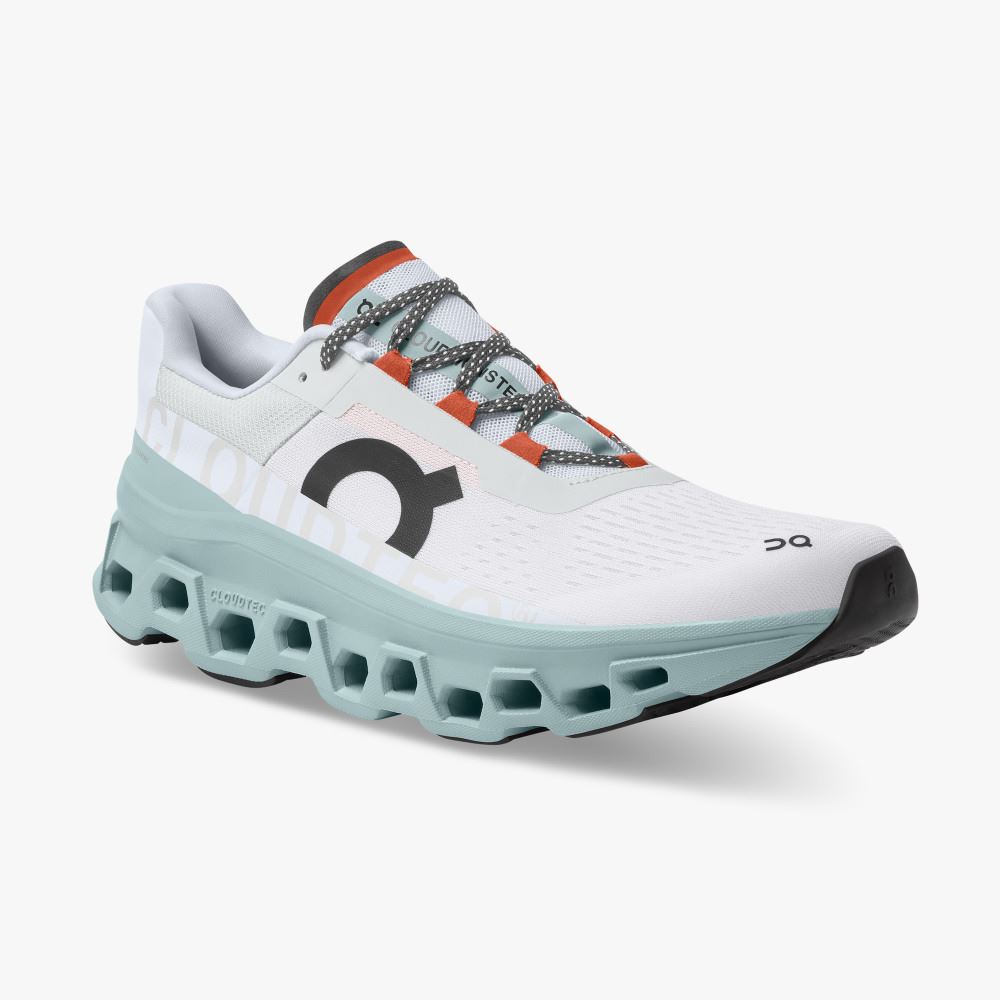 On The Cloudmonster: Lightweight cushioned running shoe - Frost | Surf ON95XF33 - Image 6