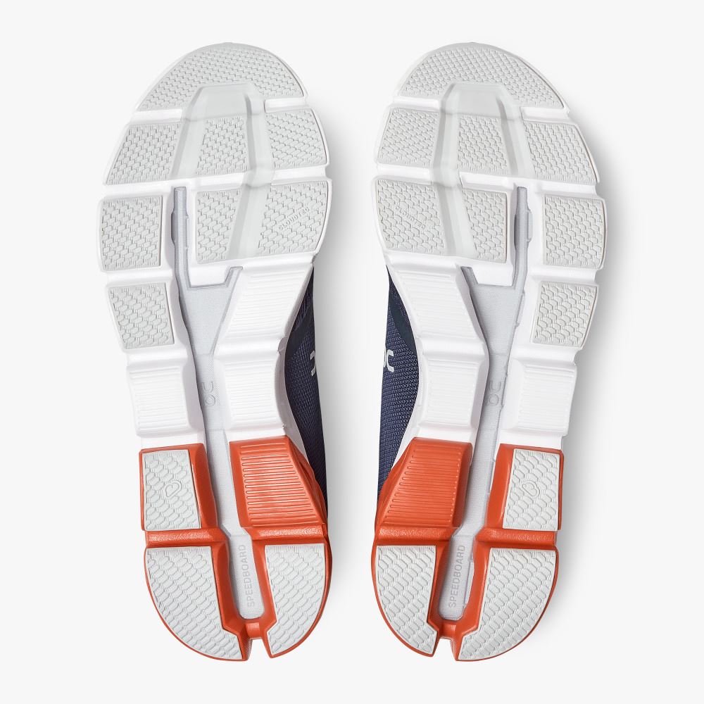 On Cloudflyer: Supportive Running Shoe. Light & Stable - Midnight | Rust ON95XF50 - Image 3