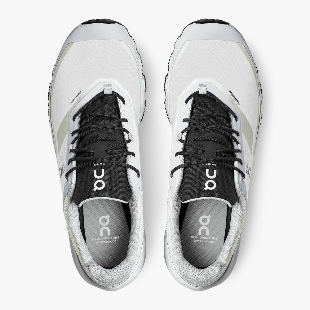 On Cloudventure Waterproof: Trail Running Shoe - Glacier | Black ON95XF22 - Image 2