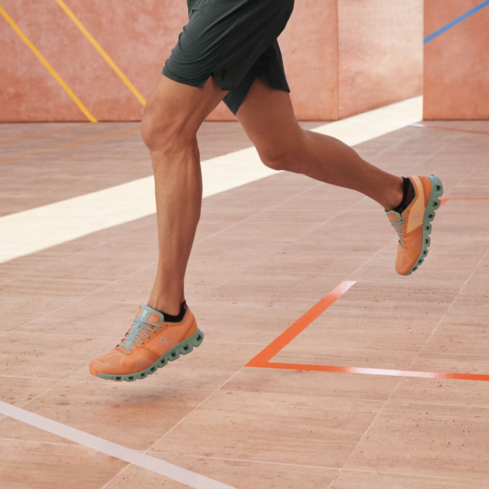 On New Cloud X - Workout and Cross Training Shoe - Orange | Sea ON95XF242 - Image 3
