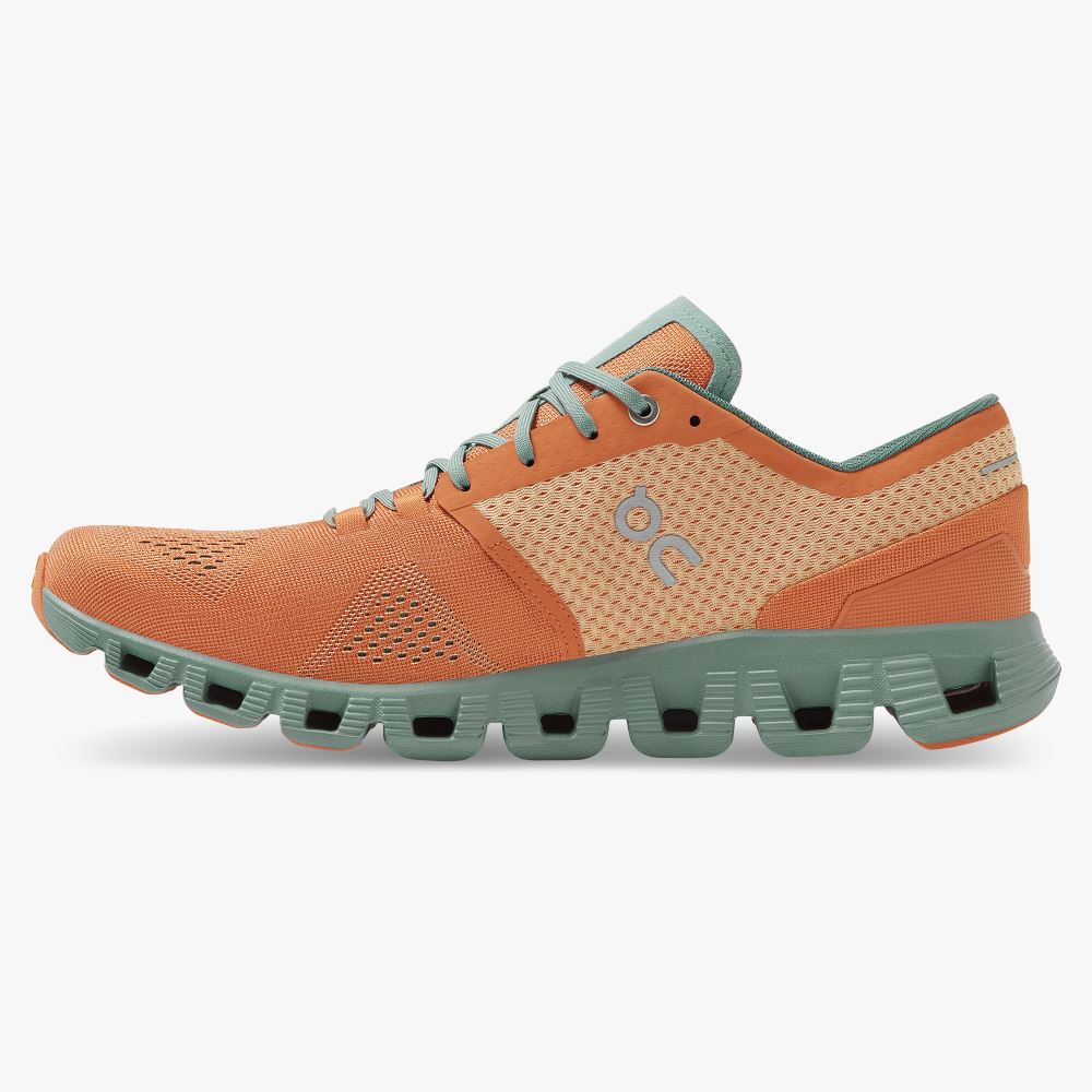 On New Cloud X - Workout and Cross Training Shoe - Orange | Sea ON95XF242 - Image 5