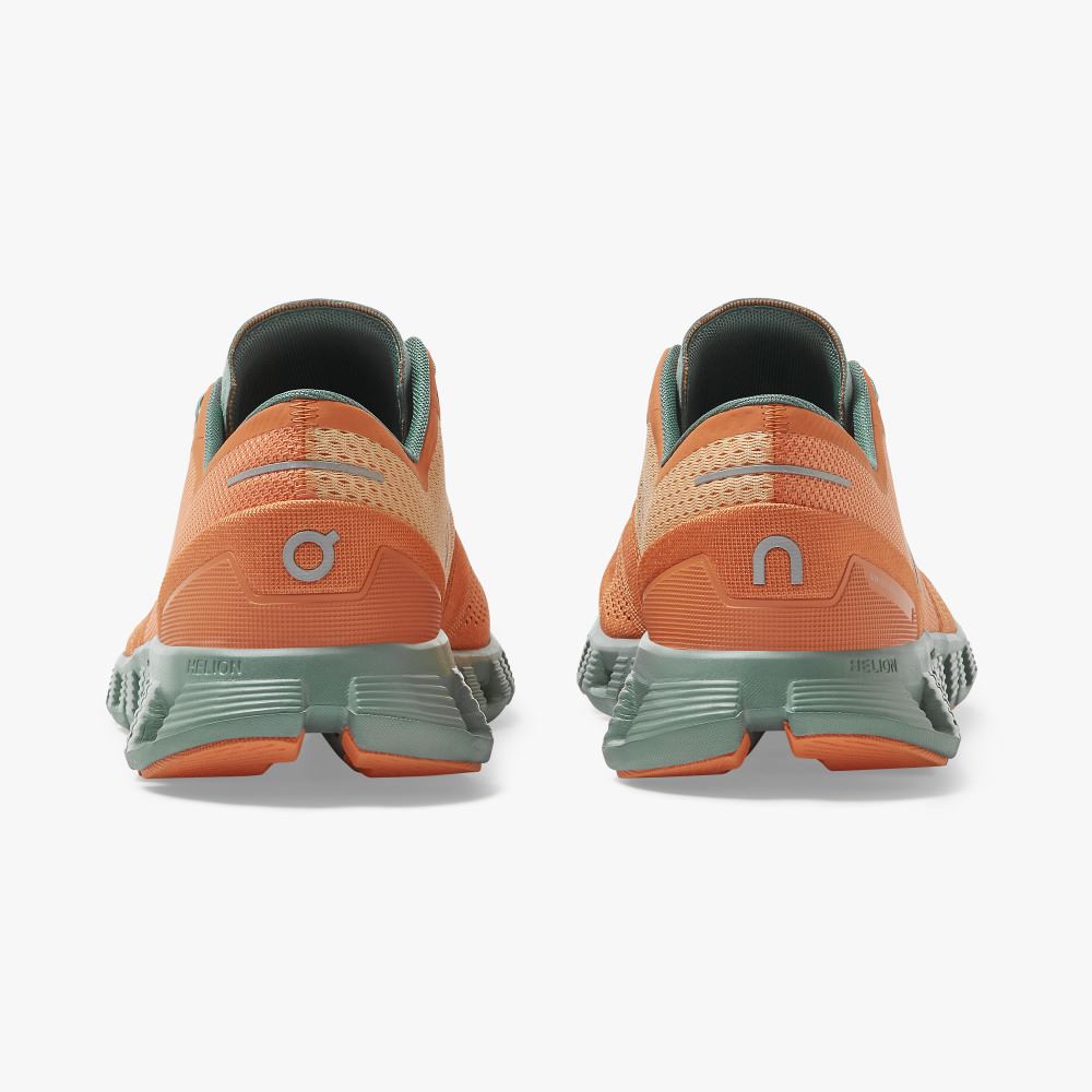 On New Cloud X - Workout and Cross Training Shoe - Orange | Sea ON95XF242 - Image 6