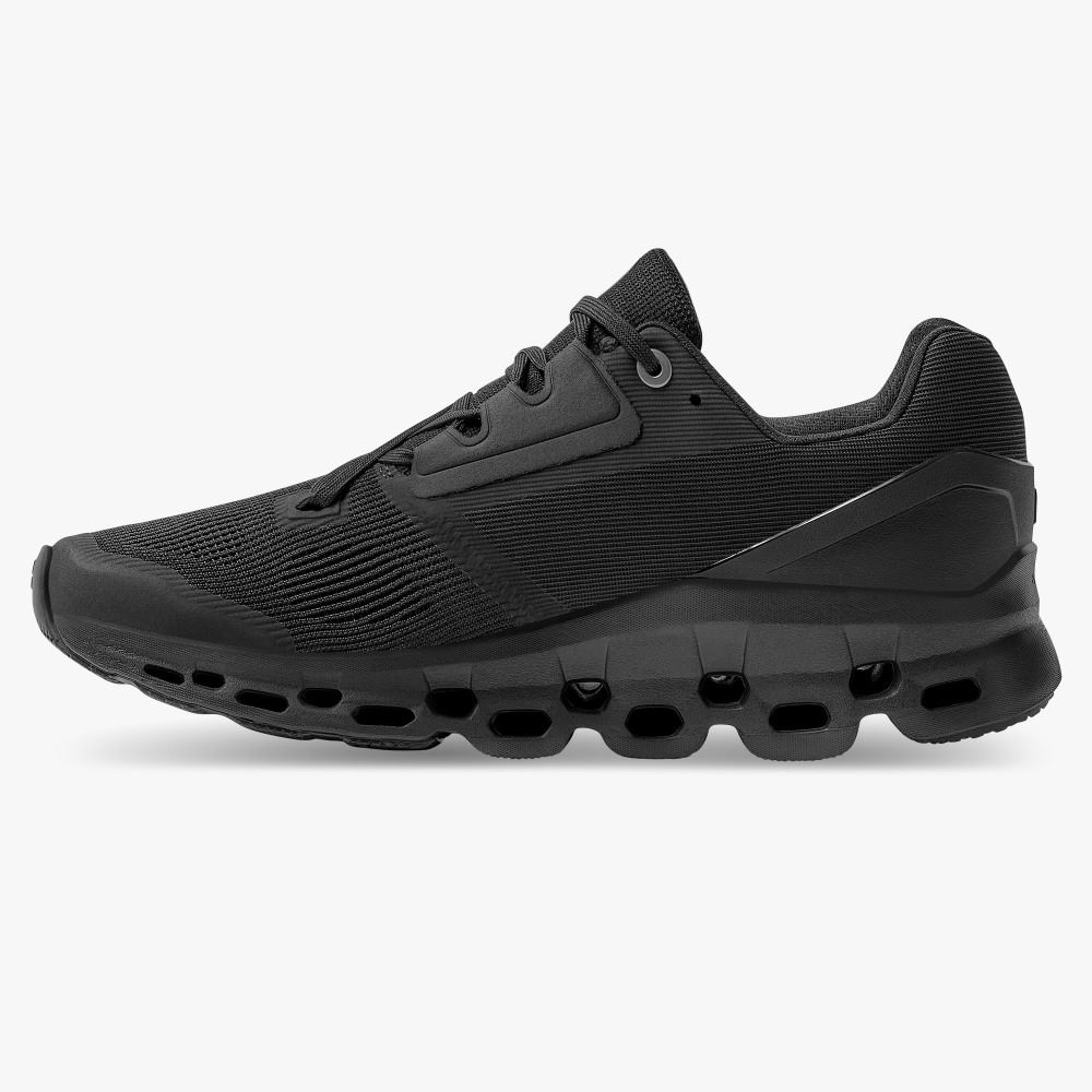 On Cloudstratus: Maximum Cushioned Running Shoe - Black ON95XF138 - Image 4