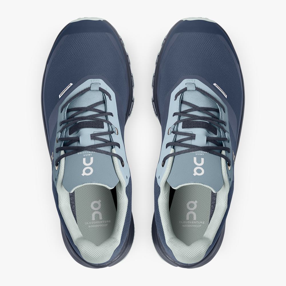 On Cloudventure Waterproof: Trail Running Shoe - Denim | Midnight ON95XF84 - Image 2