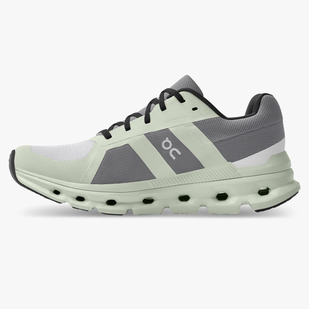 On The Cloudrunner: Supportive & Breathable Running Shoe - Frost | Aloe ON95XF114 - Image 5