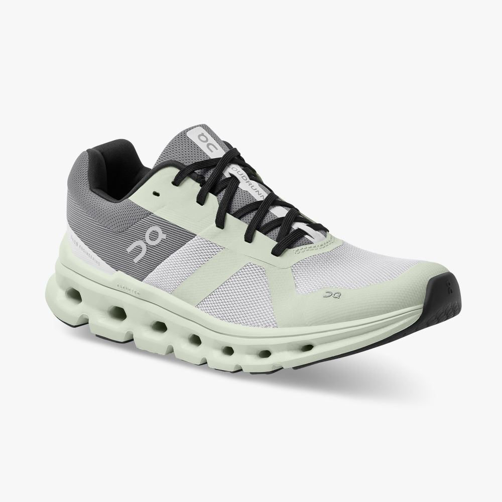 On The Cloudrunner: Supportive & Breathable Running Shoe - Frost | Aloe ON95XF114 - Image 7