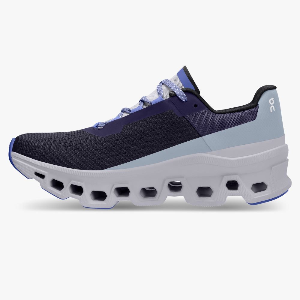 On The Cloudmonster: Lightweight cushioned running shoe - Acai | Lavender ON95XF117 - Image 4