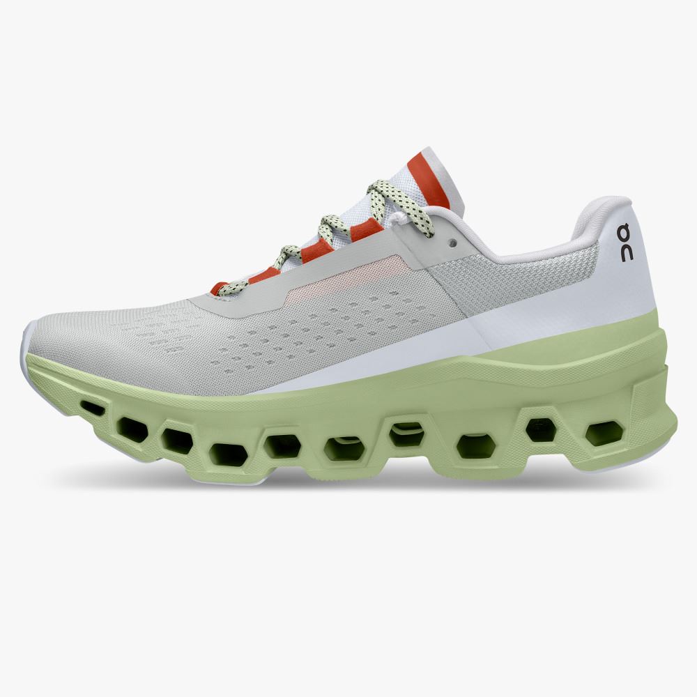 On The Cloudmonster: Lightweight cushioned running shoe - Glacier | Meadow ON95XF116 - Image 4