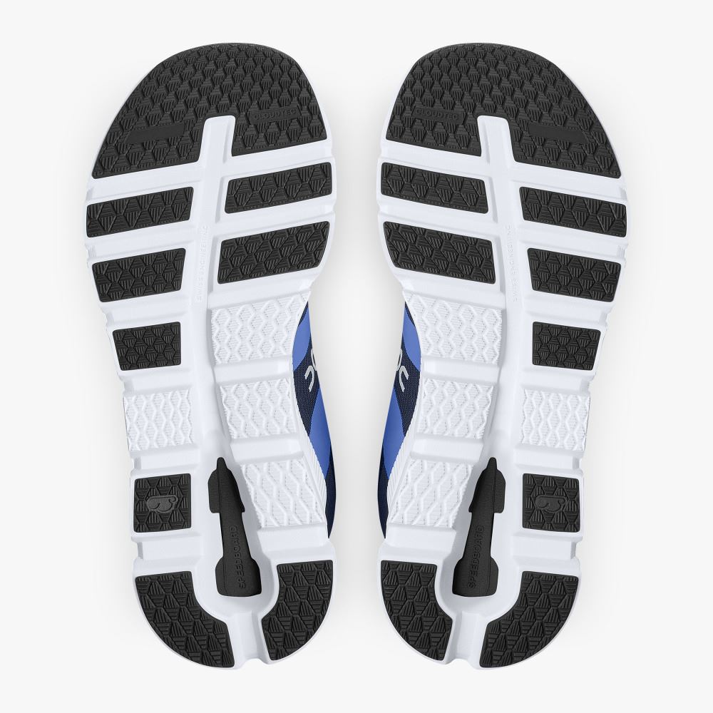 On The Cloudrunner: Supportive & Breathable Running Shoe - Chambray | Midnight ON95XF113 - Image 3