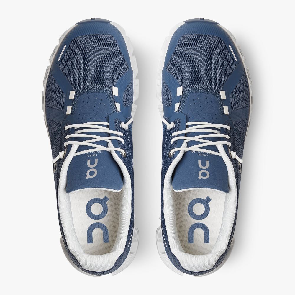 On Running 5 - the lightweight shoe for everyday performance - Denim | White ON95XF303 - Image 2