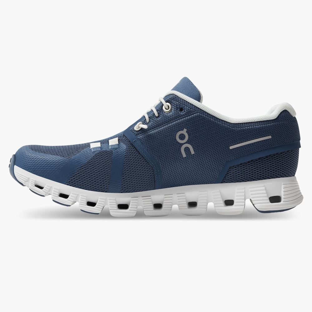 On Running 5 - the lightweight shoe for everyday performance - Denim | White ON95XF303 - Image 4