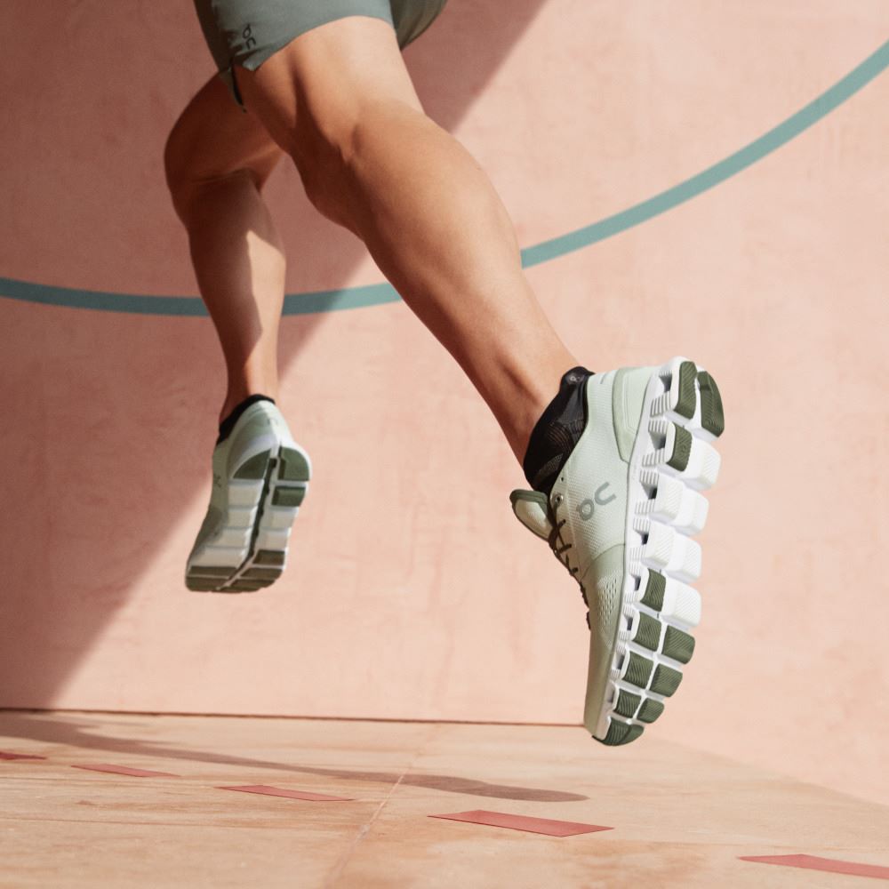 On New Cloud X - Workout and Cross Training Shoe - Aloe | White ON95XF239 - Image 3