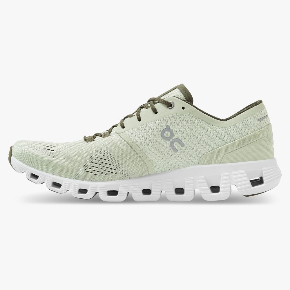 On New Cloud X - Workout and Cross Training Shoe - Aloe | White ON95XF239 - Image 5