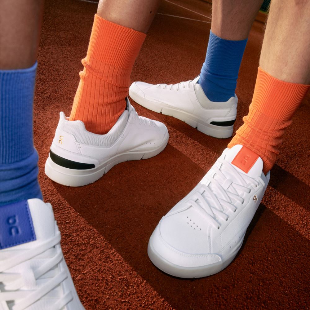 On THE ROGER: tennis-inspired sneaker by On & Roger Federer - White | Flame ON95XF279 - Image 3