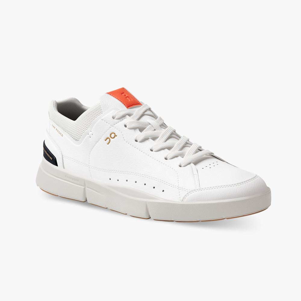 On THE ROGER: tennis-inspired sneaker by On & Roger Federer - White | Flame ON95XF279 - Image 7