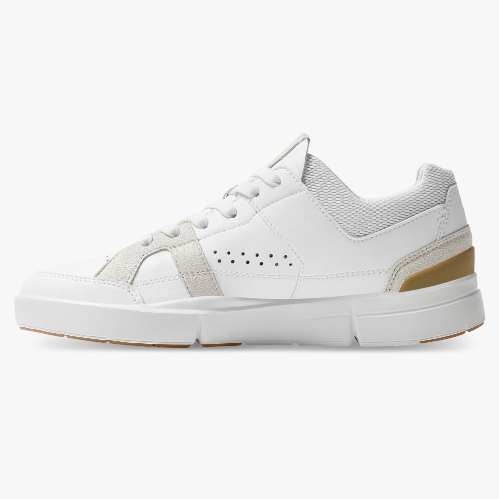 On THE ROGER Clubhouse: the expressive everyday sneaker - White | Bronze ON95XF403 - Image 4