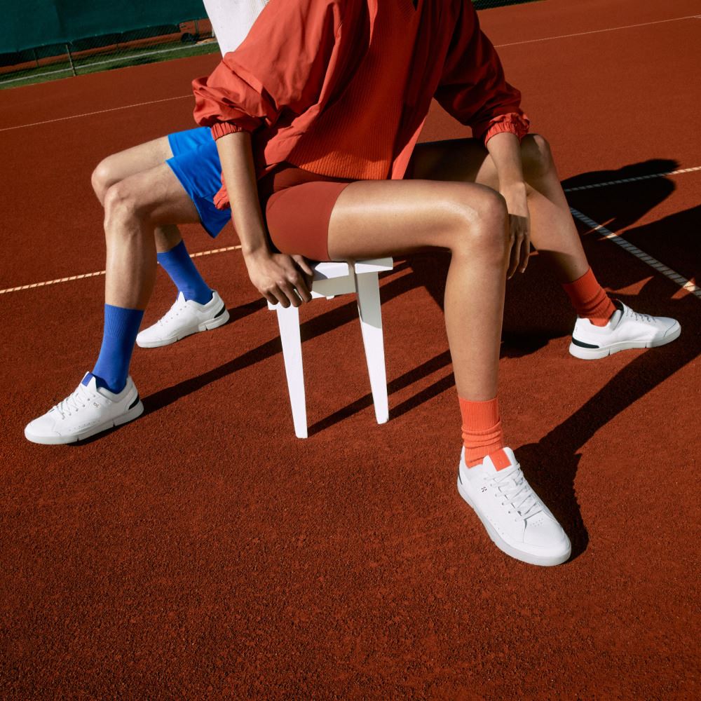 On THE ROGER: tennis-inspired sneaker by On & Roger Federer - White | Flame ON95XF392 - Image 3