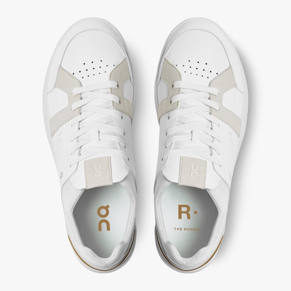 On THE ROGER Clubhouse: the expressive everyday sneaker - White | Bronze ON95XF289 - Image 2
