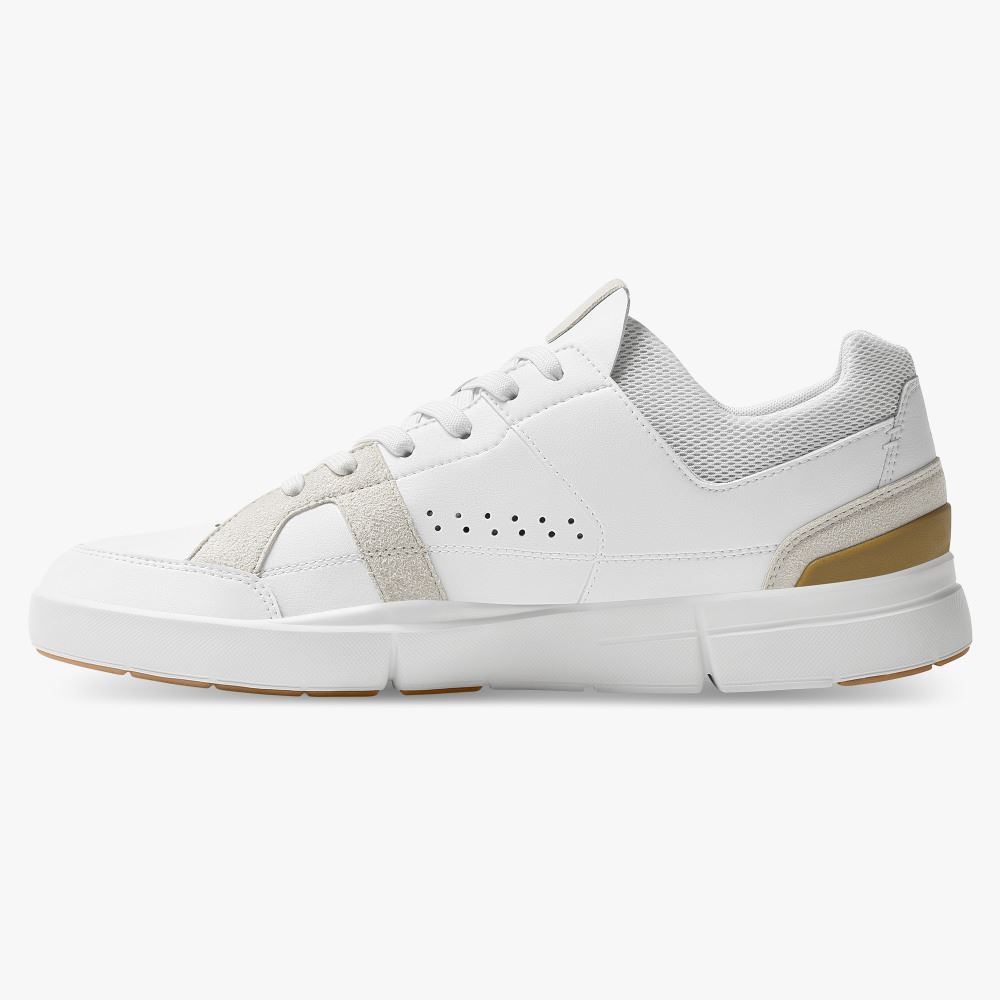 On THE ROGER Clubhouse: the expressive everyday sneaker - White | Bronze ON95XF289 - Image 4