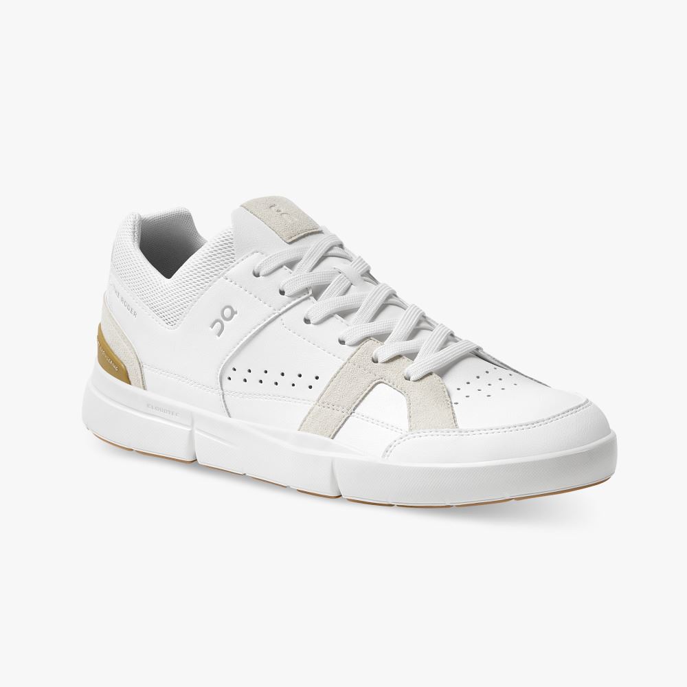 On THE ROGER Clubhouse: the expressive everyday sneaker - White | Bronze ON95XF289 - Image 6