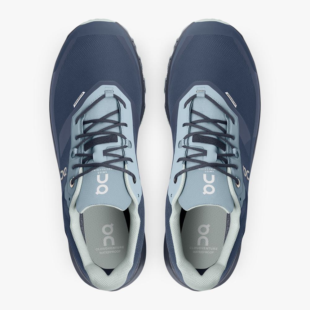 On Cloudventure Waterproof: Trail Running Shoe - Denim | Midnight ON95XF70 - Image 2