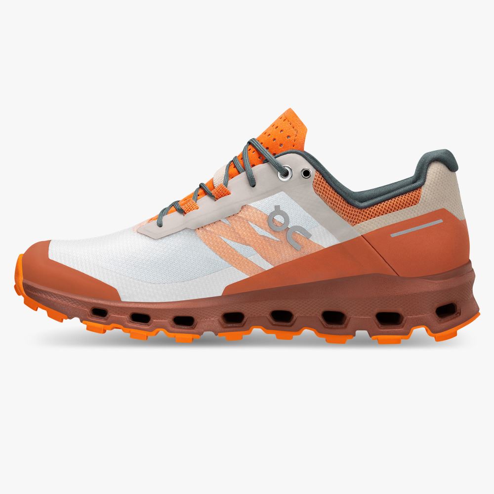 On The Cloudvista: Lightweight Trail Running & Hiking shoe - White | Rust ON95XF152 - Image 4